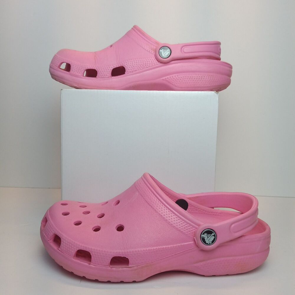 Crocs Classic Clogs Mens 5 Womens 7 Pink Slip-on Unisex Shoes